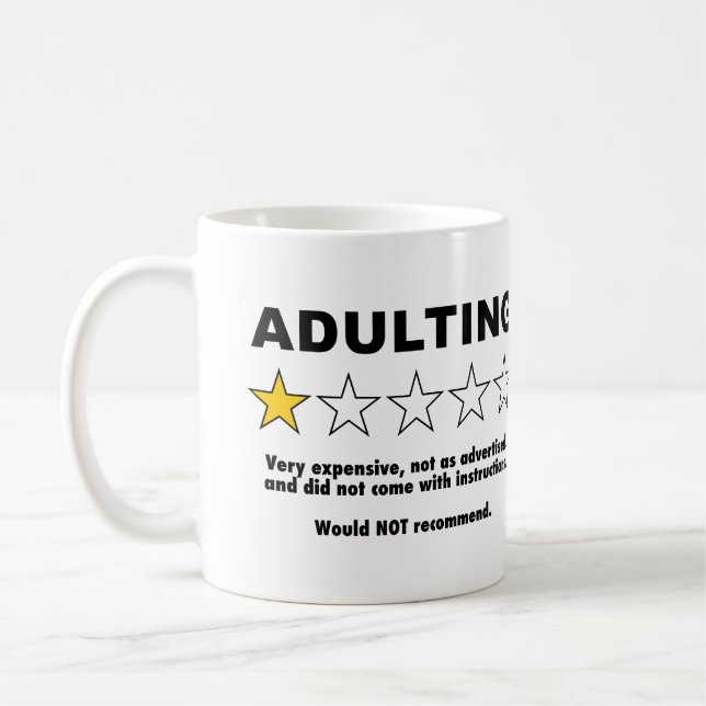 Mug Examen des adultes - 1 étoile (Gauche)