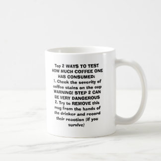 MUG EXAMINEZ COMBIEN DE CAFÉ UN A CONSOMMÉ