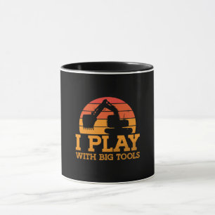 Mug Excavateur Je Joue Avec Gros Outils Site De Constr