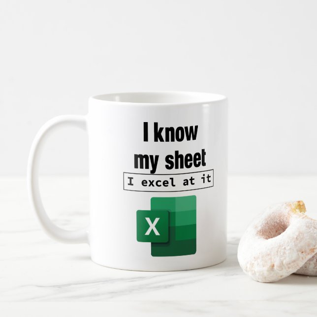 Mug Excel Je Connais Mon Feuille Feuille Feuille Feuil (Avec donut)