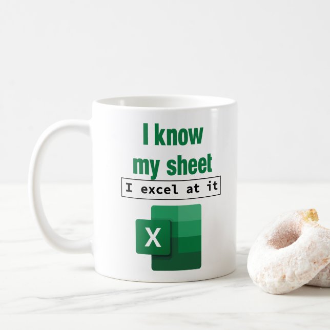Mug Excel Je Connais Mon Feuille Feuille Feuille Feuil (Avec donut)