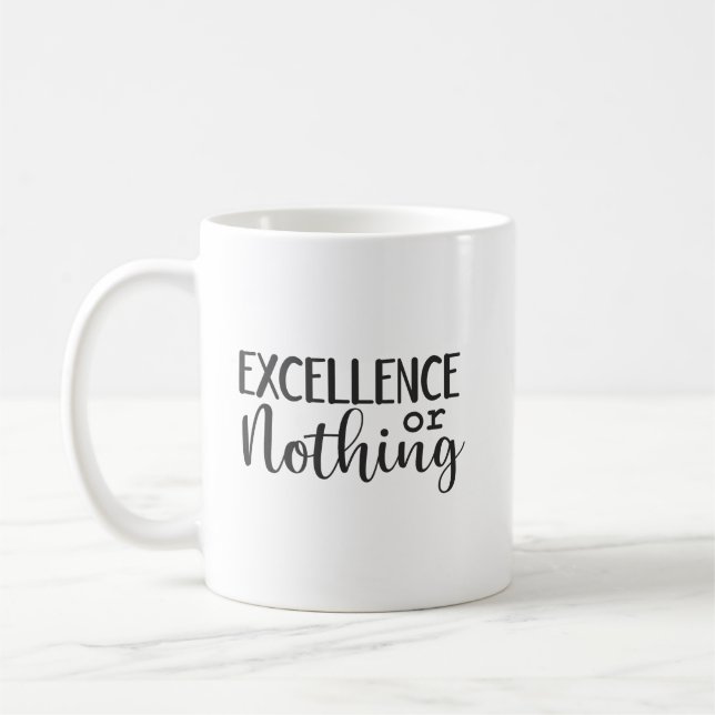 Mug Excellence ou rien - Hustle, gym, succès (Gauche)