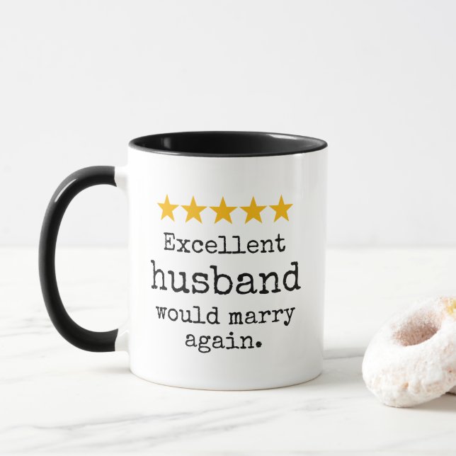 Mug Excellent mari se remarierait drôle  (Avec donut)