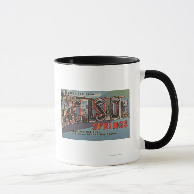 Mug Excelsior Springs, Missouri - Grande Lettre (Droite)