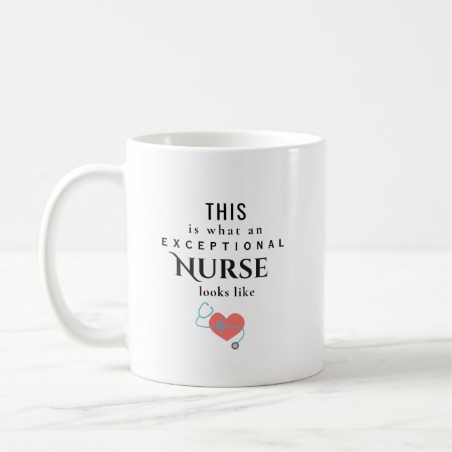 Mug Exceptional Nurse Personalized Name Appreciation (Gauche)
