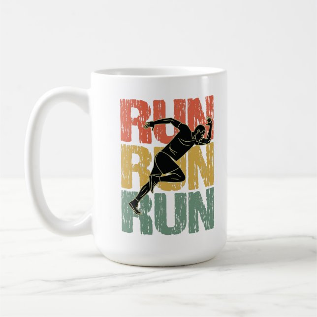 Mug Exécuter l'exécution - Runner Vintage (Gauche)