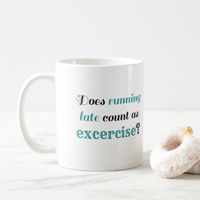 Mug Exécution d'un exercice en retard (Avec donut)
