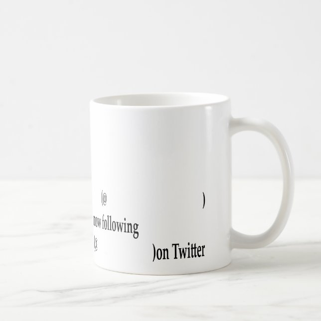 Mug Exemple suivant sur Twitter Ajouter du texte (Droite)