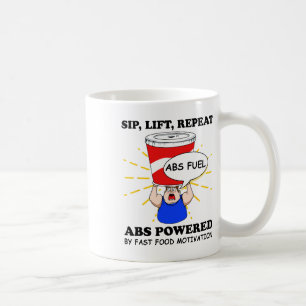 Mug Exercice drôle des abdos Fast Food Gym Entraînemen