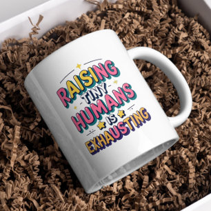 Mug Exhausted Mom Vie Citation - Drôle Mère
