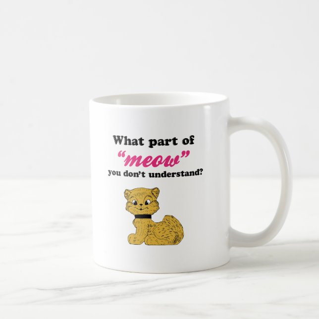 Mug Exigences de chat - quelle partie de Meow ? (Droite)