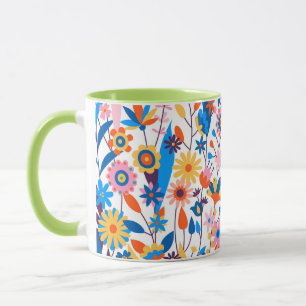 Mug Exotique multicolore Floral Arrière - plan-32939