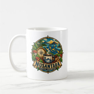 Mug Expédition de café Nusantara Art vintage indonésie