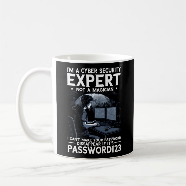 Mug Expert En Cybersécurité Pour Hacker Et Cyber W (Gauche)