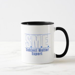 MUG EXPERT EN MATIÈRE WHITE/BLUE DE THÈMES DE LOGO DE