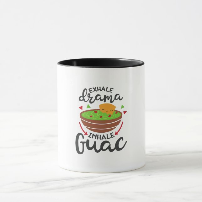 Mug Expirez le drame Inspirez le Guac Drôle de cuisine (Centre)