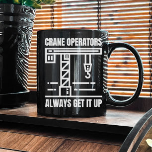Mug Exploitant de grue drôle   Humour du chantier de c