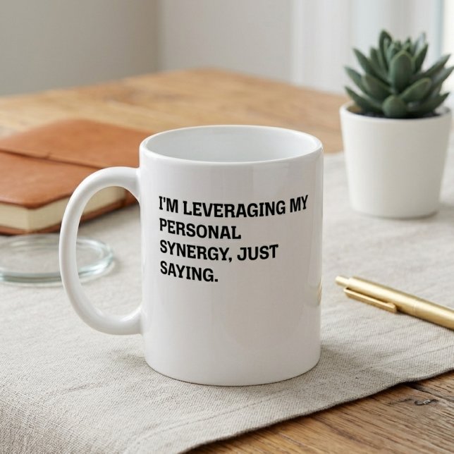 Mug Exploitation de la synergie personnelle Phrase drô (Créateur téléchargé)