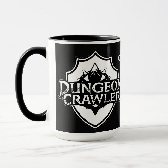 Mug Explorateur de Donjon Personnalisé Noir et Blanc (Gauche)