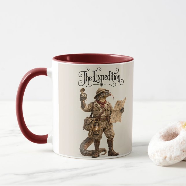 Mug Explorateur de Dragon de Komodo (Avec donut)