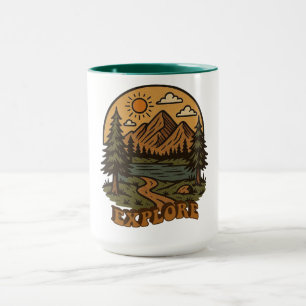 Mug Exploration de la nature vintage/rustique