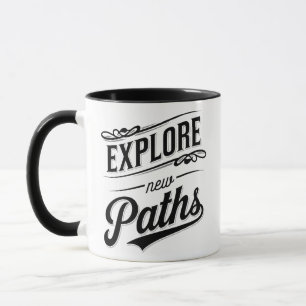 Mug Explorer de nouveaux chemins - Typographie d'avent