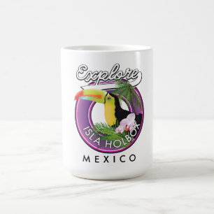 Mug explorer la plage d'Isla Holbox au Mexique patch d