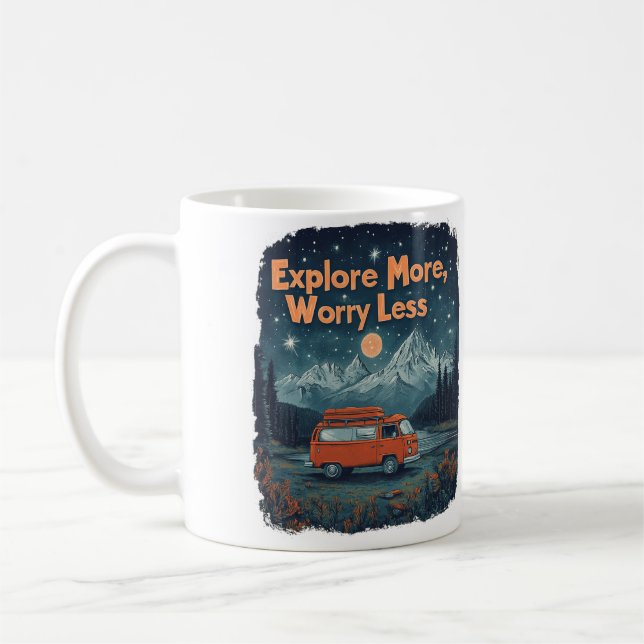 Mug Explorez davantage, inquiétez-vous moins (Gauche)
