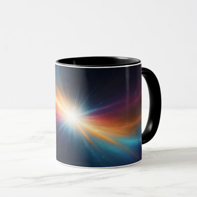 Mug Explosion cosmique abstraite de supernova vibrante (Devant droit)