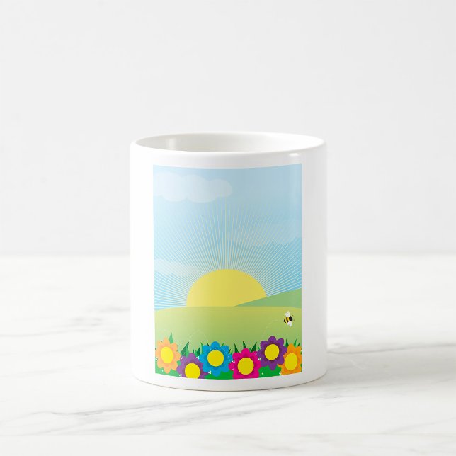 Mug Explosion de soleil dans une prairie printanière a (Créateur téléchargé)