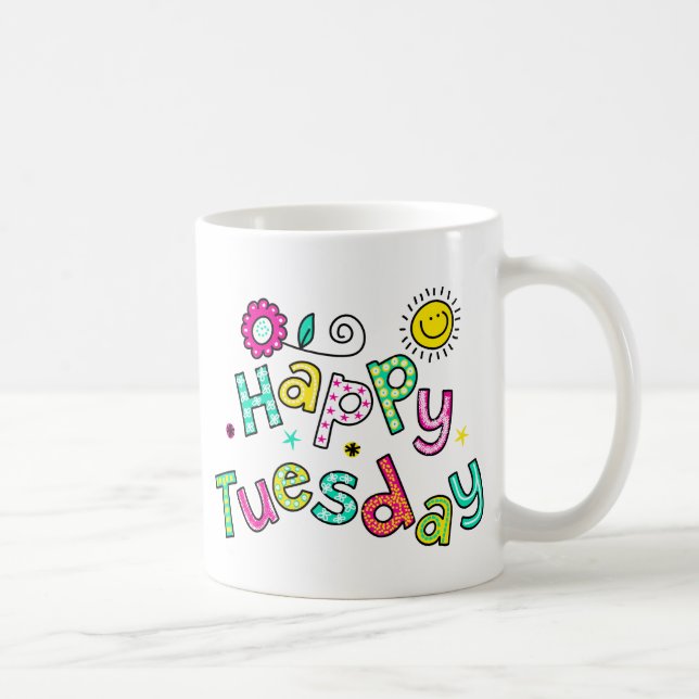 Mug Expression heureuse mignonne des textes de (Droite)