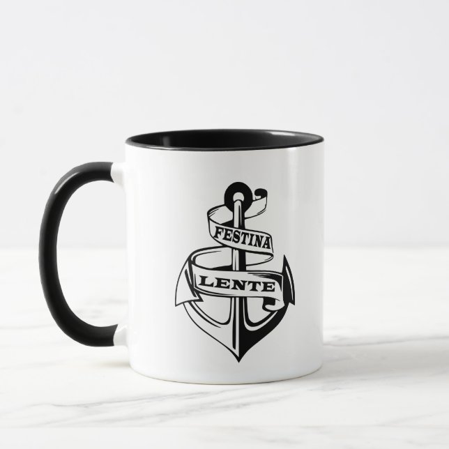 Mug Expression latine Festina lente (Gauche)