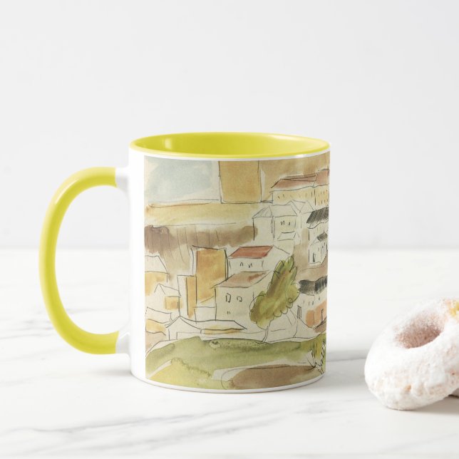 Mug Expressionnisme Vintage, Almeria par Walter Gramat (Avec donut)