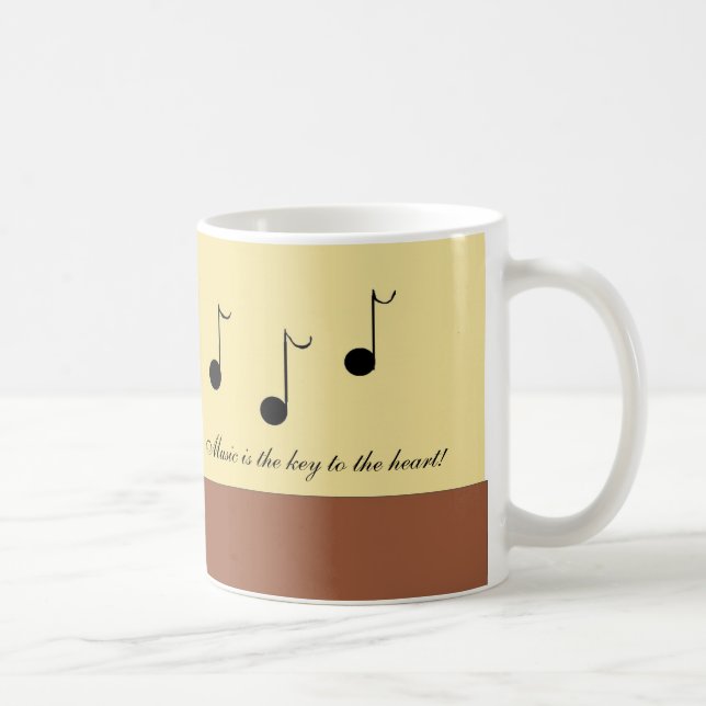Mug Expressions Musicales Clé pour le Cœur (Droite)