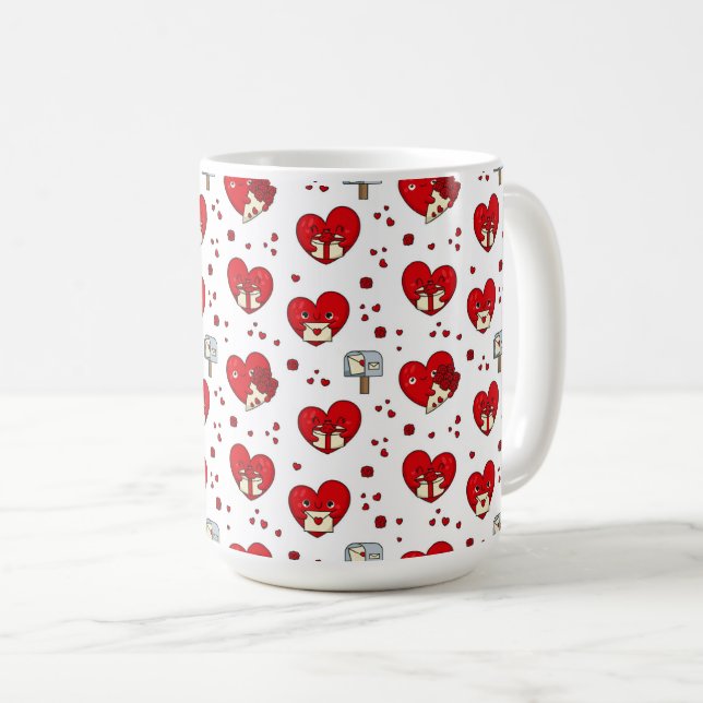 Mug Expressions profondes : Motif de la Saint Valentin (Devant droit)
