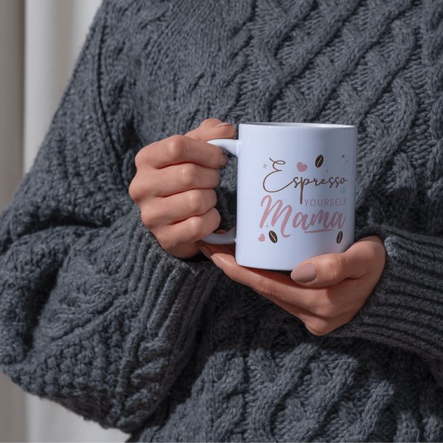 Mug Exprimez-vous Mama Citation Café (Créateur téléchargé)