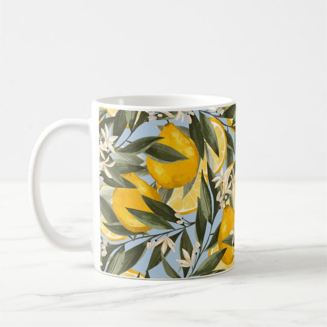 Mug Exquis motif aux fruits jaunes bergamot, cit (Gauche)