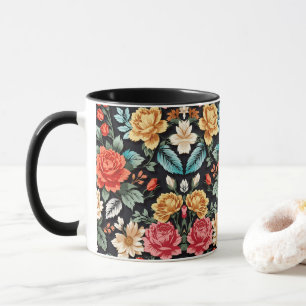 Mug Exquise motif floral sans joint Élégant et le temp