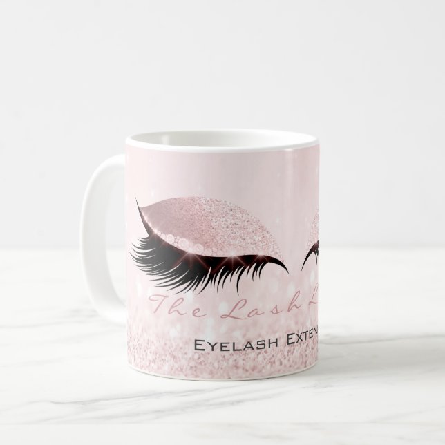 Mug Extension Lashes Studio Pastel Pink Maquillage Gir (Devant gauche)