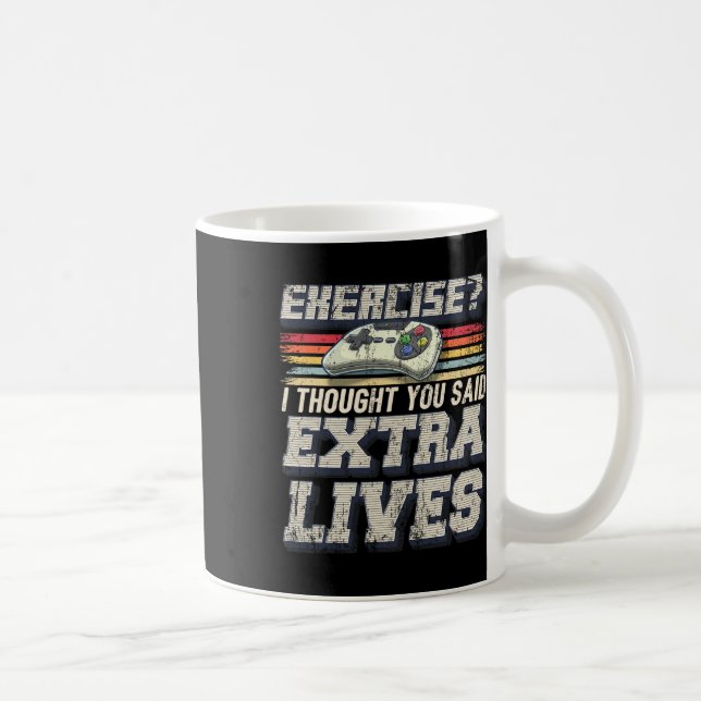 Mug Extra Lives Funky Video Game Contrôleur Retro Jeu (Droite)