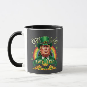 Mug Extra Lucky cette année St Patrick Day Trump Leopa