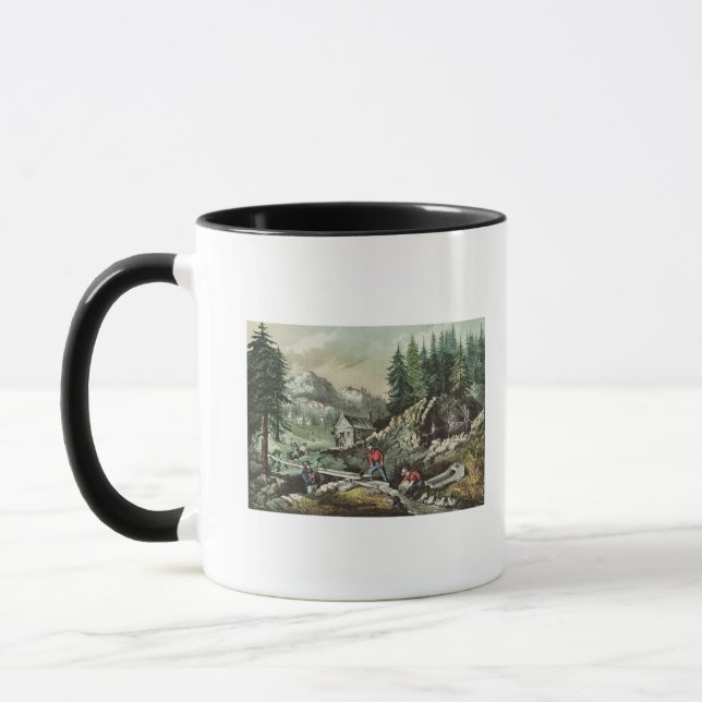 Mug Extraction de l'or en Californie, 1871 (Gauche)