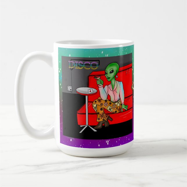 Mug Extraterrestre rétro des années 1970 dans Disco Lo (Gauche)