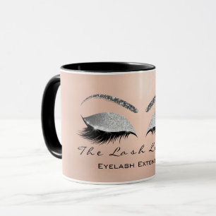 Mug Eyelash Extension Beauté Gris Argent Parties scint
