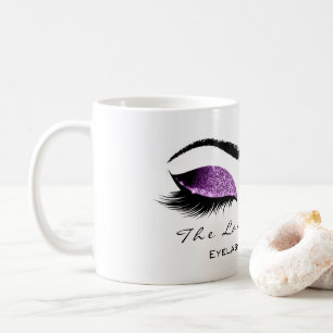 Mug Eyelash Extension Beauté Magenta Purple Parties sc