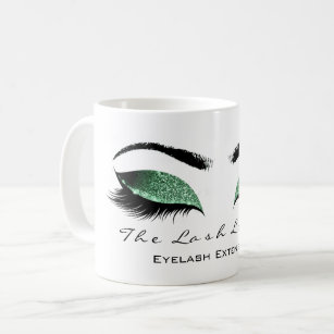 Mug Eyelash Extension Beauty Studio Cali Green Parties