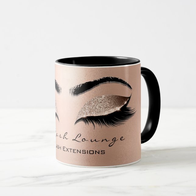 Mug Eyelash Extension Beauty Studio Rose Parties scint (Devant droit)