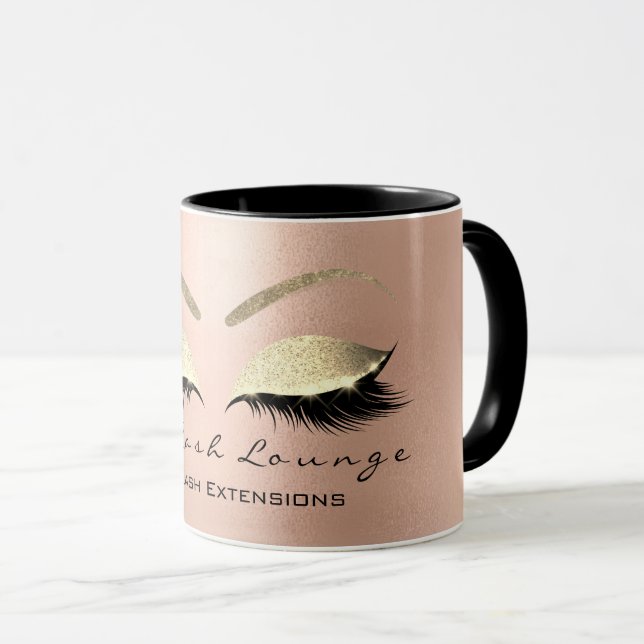 Mug Eyelash Extension Beauty Studio Rose Parties scint (Devant droit)