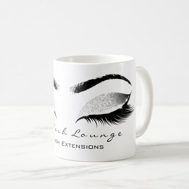 Mug Eyelash Extension Beauty Studio Silver Grey Partie (Devant droit)