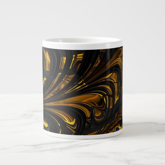 Mug - F1489 "Flux d'or noir" (Devant)